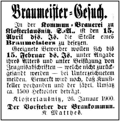 1900-01-26 Kl Braumeister gesucht